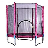 ➹GRÖSSE: 180 × 216 cm. HANSHAN Gartentrampoline Trampolin, Combo Bounce Jump Schutzgitter Kinder Beim Funsport 2 Farbe 71 × 85 Zoll (Color : Pink)