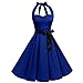 Produktbild OverDose Damen Urlaub Karneval Schlank Stil Frauen Vintage Floral Bodycon Lässige Abendgesellschaft Prom Maskerade Tanz Unregelmäßigen Swing Dress DirndlA-BlauEU-42/CN-2XL