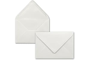 25x enveloppes C6 - couleur: gris clair - 11,4 x 16,2 cm - fermeture: gommée - pour papier A4, A5, A6 et pour invitations, salutations et lettres - FarbenFroh by GUSTAV NEUSER