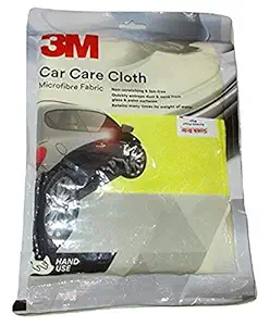 HappeStop 3M Car Care Microfiber Cleaning Cloth (Yellow) -Set of 2 Pieces