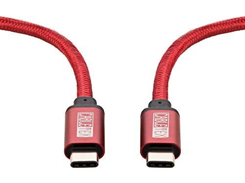 USB C Kabel auf USB 3.0 Typ C Set [2 Stück] 1M Ladekabel Nylon Textilkabel Datenkabel für USB 3.1 Computer und Smartphones wie Nexus 5X, 6P, OnePlus 2, OP 3, HTC 10, MacBook Pro und viele mehr – ROT & ROT - 2
