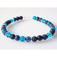 Polariskette blau türkis Kette