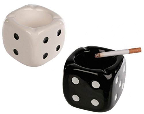 Würfel Keramik Aschenbecher - 2