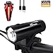 Produktbild Toptrek Fahrradlicht StVZO Zugelassen LED Fahrradbeleuchtung Set akku USB Wiederaufladbare 50 Lux IPX5 Wasserdicht Samsung Li-ion Batterie/CREE LED Fahrradlampe (Schwarz)