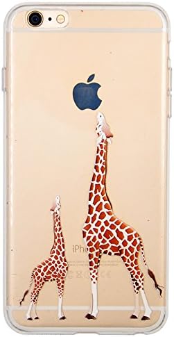 iPhone 6 Plus Case, Offly Transparent Flexible Silicone TPU Protective Case, Creative Fantasy Pattern for Apple iPhone 6 Plus / 6S Plus - Giraffes