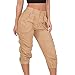Produktbild Damen Elastisch Tasche Hose Yogogo 3/4 Tummy Control Laufhose Sommer Yoga Leggings Yogahose Harem Hosen Hohe Taille Kurze Pants Sexy Druck Lange Bleistift Workout Leggins Slim Fit Dünne Sporthose