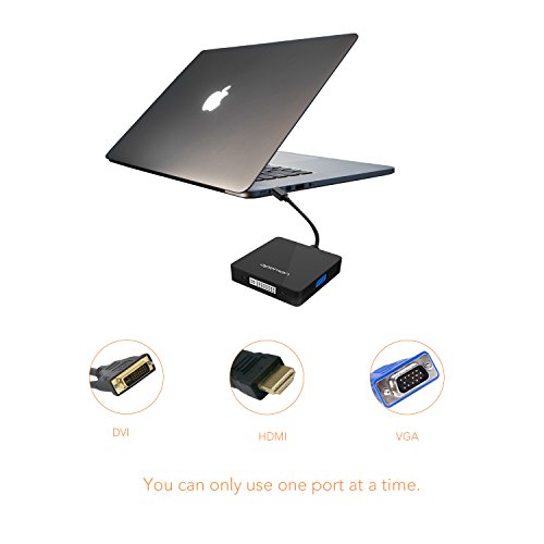 APEMAN Mini Displayport DP zu HDMI/VGA/DVI Konverter 3 in 1 Multifunktionales Thunderbolt Kabel Adapter für PC mit Mini-Displayport - 8