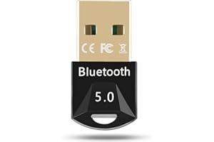 QIYULIN Bluetooth 5.0 USB Adapter Bluetooth Dongle USB Bluetooth Adapter for PC 5.0 Support Win10/8.1/8/7,for Laptop,Mouse,Keyboard,Printer,Headset,Speakers
