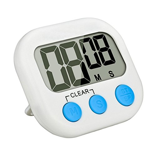 Digital Küchen Timer, LED Bildschirm Elektronische Speicher Küchen Timer Digital Timer Erinnerung Kunststoff Küchenwecker Kurzzeitmesser Digitaler Kitchen Timer Magnetisch Stoppuhr Küchenuhr-Enthält die batterie - und Kleine silikon - handschuh