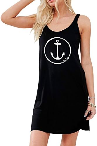 Dress Woman Black Anchor Logo - Black, M