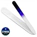Bona Fide Beauty Crystal Nail File - 1 Piece Black/Cobalt Genuine Czech Glass Nail File with Case - Best Nail File for Nail Care & Nail Art - Great Fingernail File for Professional Manicure & Pedicure