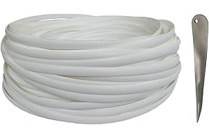 Feyart 29,9 m 8 mm in rattan per tutte le condizioni atmosferiche + strumento di tessitura, kit di riparazione per mobili da giardino in rattan, tavolo e divano, bianco