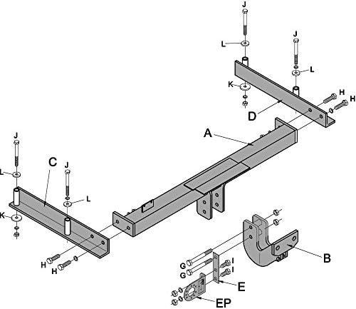 PCT AD4375A Fixed Flange Neck Tow Bar – Audi A4 and S4 2008-2015 – Audi A5 and S5 2007-onward
