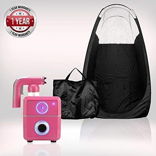 Tanning Essentials Pink Rapid Tanning Kit with Tent & FREE OMG Solutions (with Black Tent)