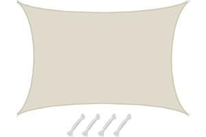 AMANKA 98% UV Schutz: Sonnensegel 5x6m Wasserdicht - Sonnensegel für die Terrasse Segeltuch Sonnenschutz Schattenspender Garten Sonnenschutz Sonnensegel Outdoor Sonnensegel Balkon Segel für Terrasse