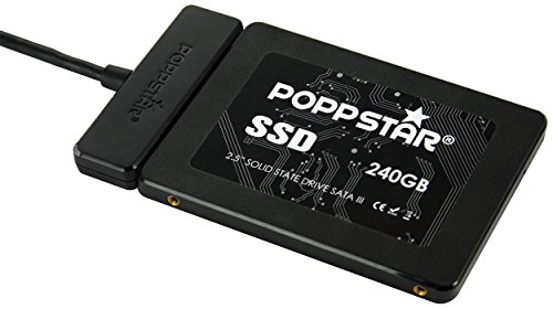 Poppstar USB 3.1 Gen 1 Typ A Festplattenadapter (SSD, HDD, 2,5 u. 3,5 Zoll), bis zu 5 Gb/s, UASP Support, ASMedia ASM1153E Chipsatz, ohne Netzteil, 1m Kabellänge - 6