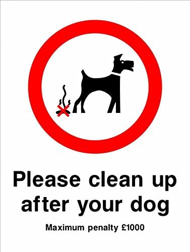 No dog fouling, please clean up dog mess dog poo sign PAR16(30cm x 40cm Rigid PVC)