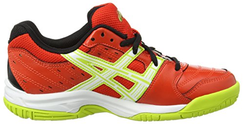 Asics Gel-squad Gs, Unisex-Erwachsene Hallenschuhe Rot (cherry Tomato/white/black 2101)