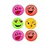 Produktbild Theonoi Knautschball Klatschball Anti Stress Ball Scherzartikel Partyartikel für Erwachsene und Kinder Beschäftigungsspielzeug kleines Geschenk Give Away für Party (6 x Smiley 02)