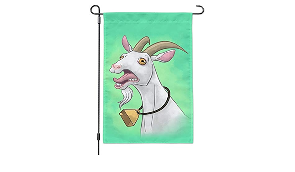 Graphics More Garten Flagge Motiv Schreiende Ziege Flag With Pole Multi Amazon De Garten