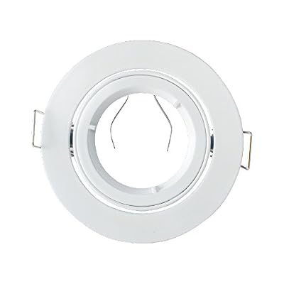Vision-EL 77711 Support Plafond Rond 1/4 de Tour Ø95 mm, Aluminium, Blanc, (Ø)-95 mm