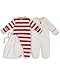 The Essential One - 2 Pack Unisex Baby Sleepsuits - Slogan - Red White - Newborn - ESS154