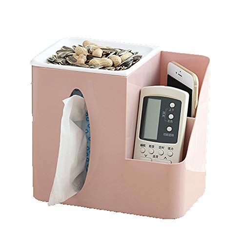 Preisvergleich Produktbild Aufbewahrungsbox Einfache Moderne Desktop Tissue Box Fernbedienung Multifunktions Kreative Wohnzimmer Couchtisch Serviette Papierfach (Color : Pink)