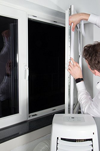 Fensterabdichtung /-Lock /-Luftvorhang /-Schleuse für mobile Klimageräte, Entfeuchter oder Ablufttrockner an alle Fensteröffnungen an Dach und Wand – hot air stop - 8