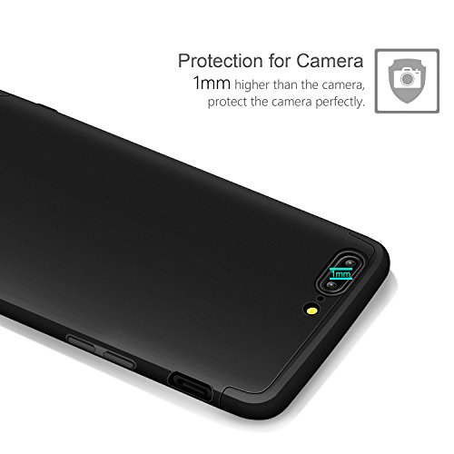 Funda OnePlus  5 Negro  ivencase Carcasa 3 en 1 Duro Tapa Anti-rasgu  os Mate PC Back Bumper Protector Anti-Scratch Integral Case Cover para OnePlus  5 5 5 