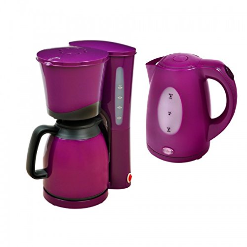 examen Efbe-Schott WK 5010 + Set de Petit Déjeuner KA 520.1 Bouilloire et machine à café thermique pourpre