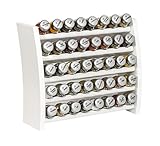 Es enthält 40 Gläser mit natürlichen Gewürzen und Kräutern, die sich durch intensive Farbe und Aroma auszeichnen. Die handlichen Gläser mit der Bezeichnung der Gewürze machen die Verwendung der Gewürze und Kräuter einfacher, was auch den Komfort der Arbeit in der Küche verbessert. Die Gewürzregale sind in verschiedenen Holzfarben zugänglich. Dank dessen kann man so ein Regal auswählen, das zur Innenausstattung Ihrer Küche passt