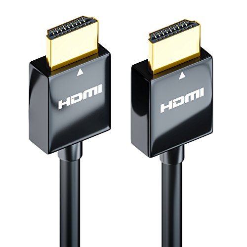 deleyCON 0,5m HDMI Kabel SLIM High Speed mit Ethernet (Neuster Standard) 3D 4K ULTRA HD SUPER flexibel - 3