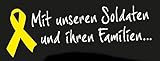 Witterungsbeständig Solidarität mit unseren Soldaten & ihren Familien Gelbe Schleife (Weiss)