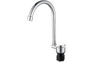 ‎RILOER Riloer Faltbarer Wohnmobil-Wasserhahn, universell für Auto, Wohnwagen, Wohnmobil, 360 ° drehbar, Kalt- und Warmwassermischer, Wasserhahn
