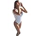 Produktbild Internet Bodys Bademode BH Bikini Push Up Bohemia Badeanzug One Piece Bademode Frauen Beach Badeanzug Monokini gepolstert Bikini Rueckenfrei Sport Badeanzug (Weiß, XL)