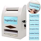 buzon de sugerencias acrilico Incluye: bolígrafo, bloc de notas, cerradura y 2 llaves