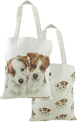 Evans Lichfield Tb083 Waggydogz Pupz Cotton 34cm X 38cm Jack Russell Shopping/tote Bag