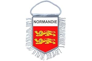 Akachafactory Fanion Mini Drapeau Pays Voiture Decoration Normandie Normand