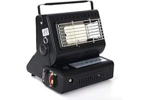 Yinleader Portable Gas Heater Outdoor Fishing Camping 1.3kW Butane Gas Heater Compact And Lightweight - Black