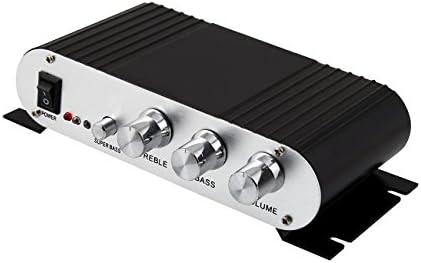 HiFi Stereo Audio Amplifier, InVaFoCo Mini Hi-Fi Power Amplifier 2 Channel 2x20W Car Audio Amplifier Digital Audio Booster with Subwoofer Control / DC 12V 2A Power Supply for Car Motorcycle Boat HiFi Speaker