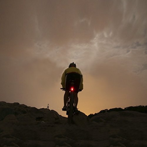 ZITFRI LED Rücklicht Fahrrad Rückleuchte LED Fahrradlicht Warnleuchte Frontleuchte Für Helm, Fahrrad, usw., USB Aufladbare Fahrradbeleuchtung Mit 5 Lichtmodi und Verstellbarem Gummihalter Super Hell 120 Lumen (Rot) - 5