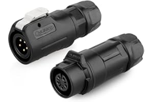 Conector industrial estanco IP68 CNLINKO LP-12 Conector circular rápido de enchufe rápido Carcasa de plástico PBT Conector de aviación M12 Macho y Hembra de 2 a 8 pines (5 pines)
