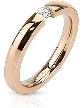 Paula & Fritz® Damen-ring Verlobungs-ring Freundschaftsring Herrenring Partnerring Edelstahl Chirurgenstahl 316L...