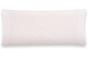 Sancarlos - Funda de almohada para cama, 100% Algodón, Color blanco, Cama de 90 cm