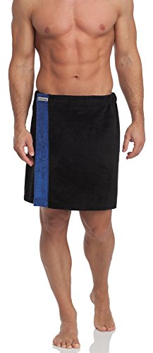 Preisvergleich Produktbild Timone Herren Saunakilt 13103 (Schwarz / Blau, 2XL / 3XL)