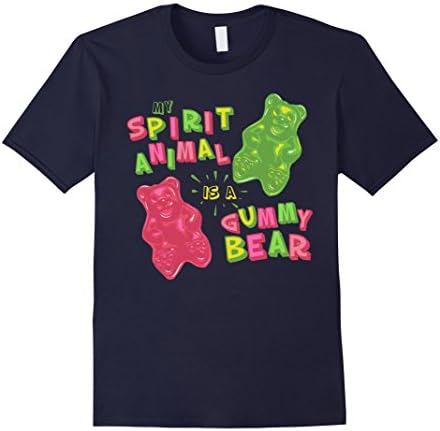 Men's My Spirit Animal is a Gummy Bear T-Shirt Medium Navy