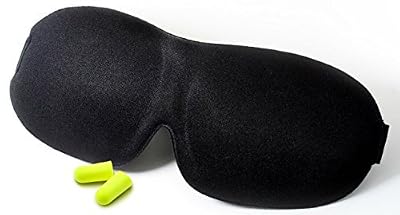 BOOLAVARD PLEMO Masque des Yeux occultant Ultra-Doux Anti fatigué avec deux trou (ne colle pas aux paupières) pour dormir/repos 3D + Boules Quies