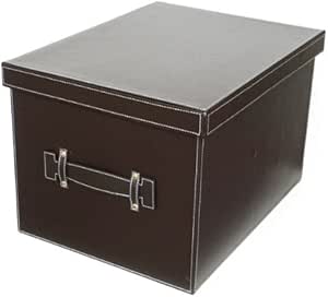 Aufbewahrungsbox mit Deckel in Leder Optik braun: Amazon.de: Küche