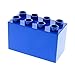 Produktbild 1 x Lego Duplo Bau Basic Stein blau 2 x 4 x 2 hoch 2x4x2 8er für Set 9090 2124 2997 31111