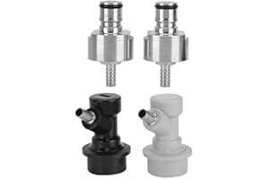 DUOKON 2pcs Cap carbonatación, de Acero Inoxidable con el carbonatador Barb Bola de Bloqueo del Conector, la Cerveza de Barril desconecte el Aparato de Homebrew Agua de Soda Carbonato Cerveza Refrescos